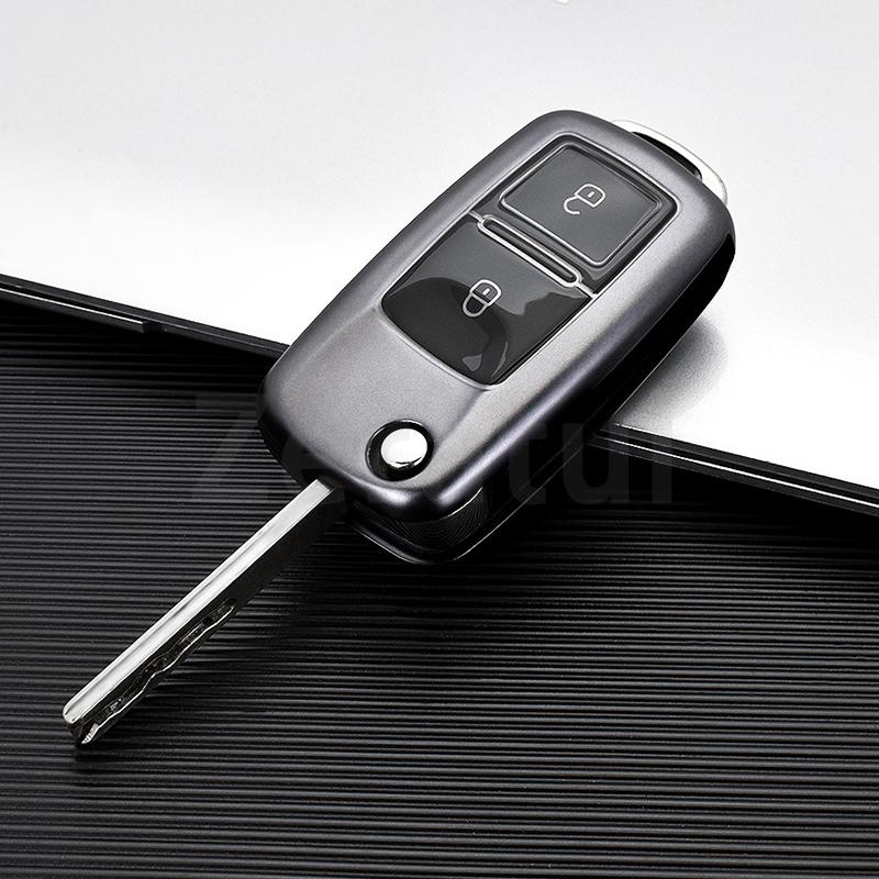 2/3 Button Car Key Case Cover For Volkswagen Vw  Bora Beetle Caddy T5 Passat Up Eos Tiguan For Skoda A5 Seat Leon Alte Bag Shell