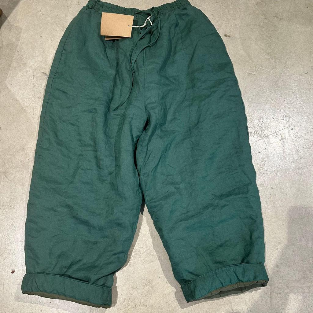 Johnature Damskie spodnie zimowe w stylu vintage w jednolitym kolorze, ciepłe, z elastyczną talią, luźne, proste spodnie damskie