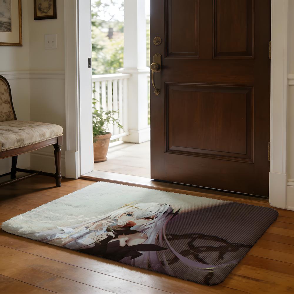 AAzur Lane Floor Mat Soft Flannel Absorbent Mat Non-Slip Rug Home Bedroom Bathroom