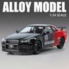 1/24 Nissan GTR R34 Skylin Modified Car Alloy Car Model Sound and Light Children's Toy Collectibles Birthday Gift
