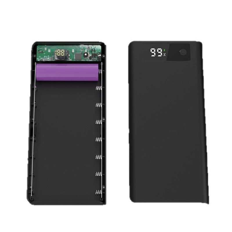 Wiederverwendbare 18650-Batterie-Aufbewahrungsbox 8 Schlitze Einfaches Klickdesign Stoßfest Für Outdoor-Elektronik Strom-Batteriehalter