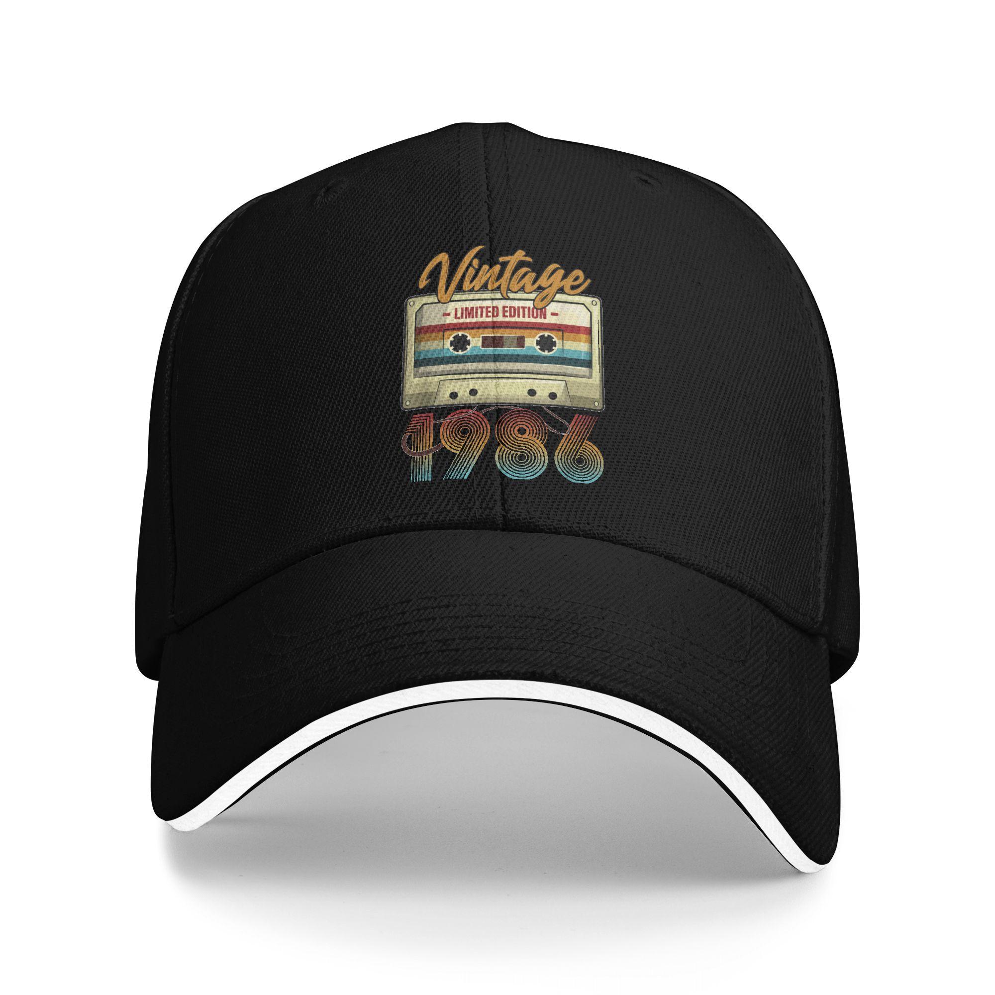 

Gorra De Béisbol Vintage De Verano 1986 40 Cumpleaños Diseño De Casete Estilo Hippie Informal Estampado Hip Hop Para Homb