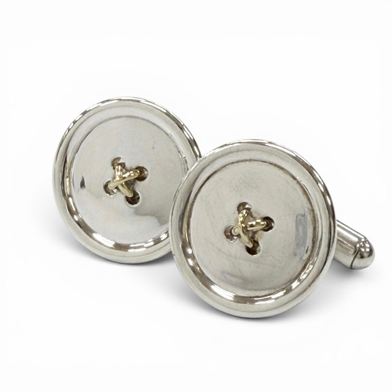 Great TIFFANY&Co. Cufflinks cufflinks combination Silver 925 mens Used