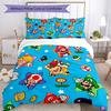 3pcs Mario Bedding Set Duvet Cover Closure Includes 1 Duvet Cover & 2 Pillowcases, Soft and Comfortable for All Seasons.