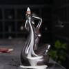 1pc,Elegant Ceramic Backflow Incense Burner for Home and Office Decoration with Beautiful Female Figure Design (Without Incense)