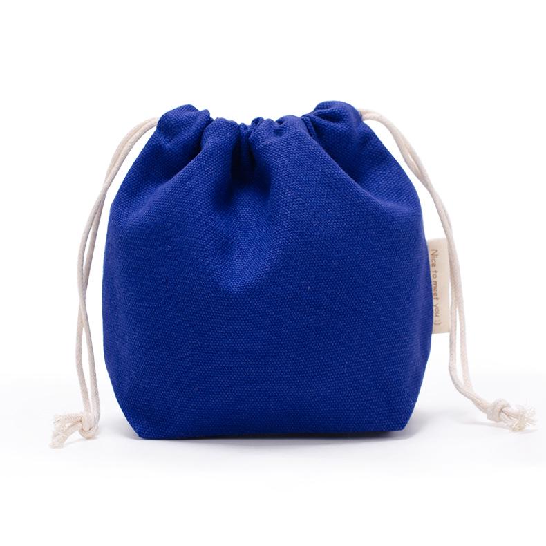 Custom Mini Colored Canvas Drawstring Storage Bag