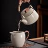 High-End Ru Kiln Ceramic Kung Fu Tea Set - Luxury Gaiwan Teapot, Tray, and Cups for Home.