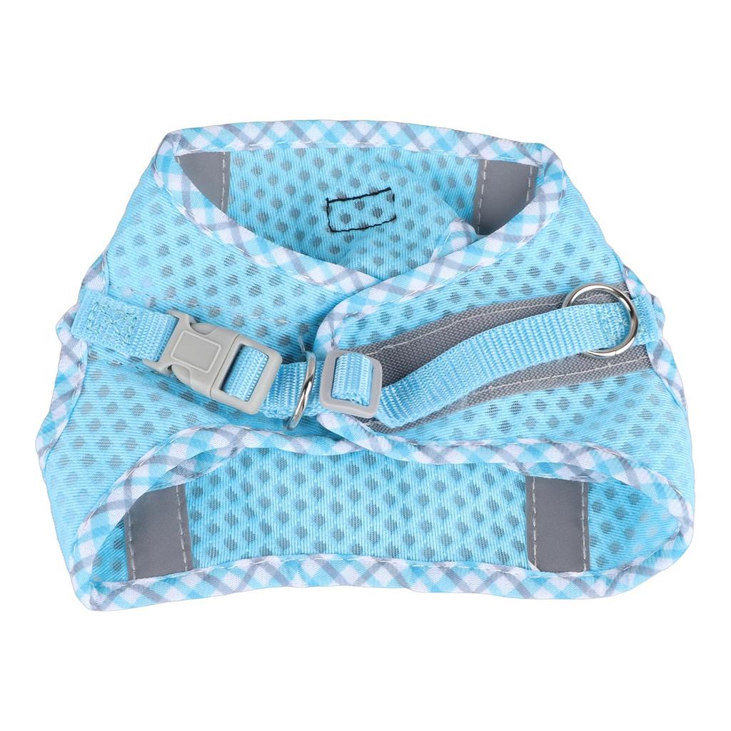 Hundegeschirr und Leine Set Reflektierend Verstellbar Bequem Sicher Verbessertes Haustierleinen-Geschirr für Hund Katze Tiefblau S