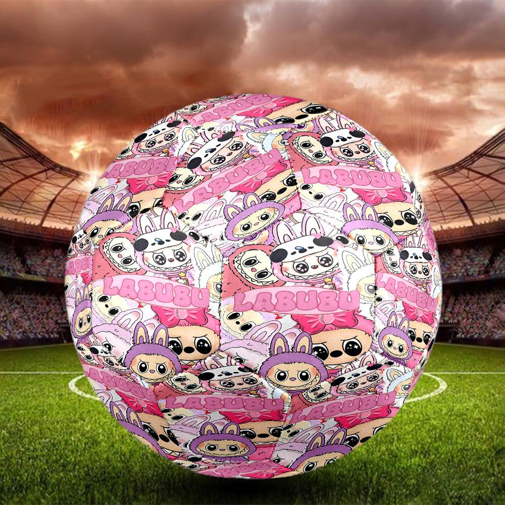 Labubu Print Size 5 Soccer Ball, Standard Match Football for Sports Game and Team Practice, Ideal Gift for Soccer Fans