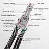 18 in 1 Foldable Wire Stripper,Multi-function Wire Stripping Pliers Cable Cutter