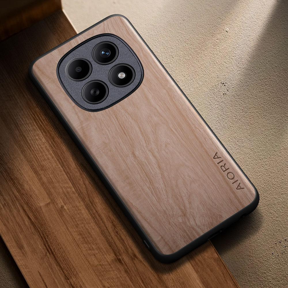 For POCO M8 M7 M6 M4 M3 Pro M5S Case Capa Funda New Fashion Wooden Pattern Pu Leather Cover for Poco M8 Pro 5g Case Coque