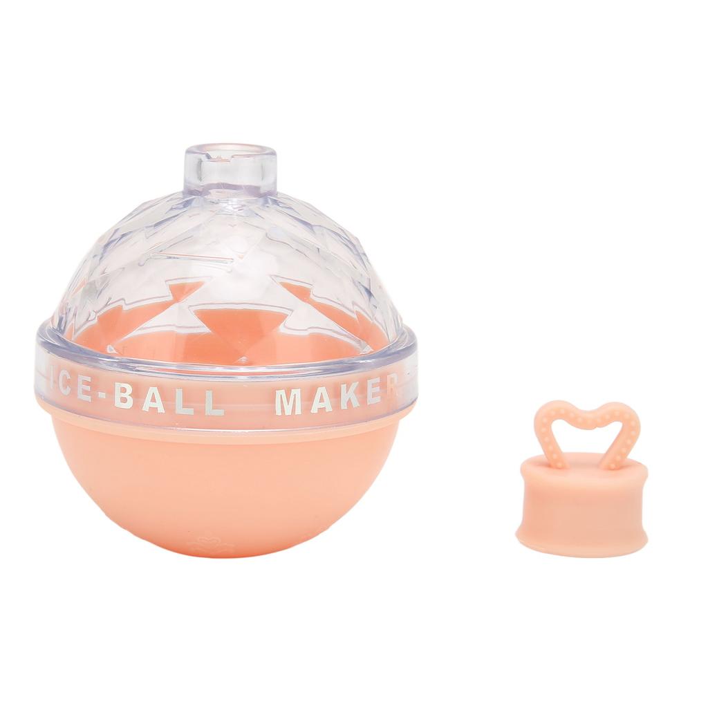 Ice Ball Mould Soft Bottom Cute Shape Round Ice Mold Maker for Wine Coffee Fruit Tea Pink