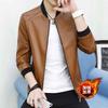 Source Large Size Men's Leather Jacket PU Leather Motorcycle Leather Jacket Business Fashion Casual Trend Men's Leather Jacket