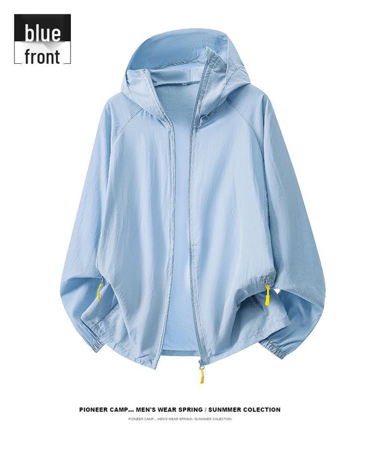 Unisex Ultra-Thin Ice Silk Hooded Quick Dry Sun Protection Wear