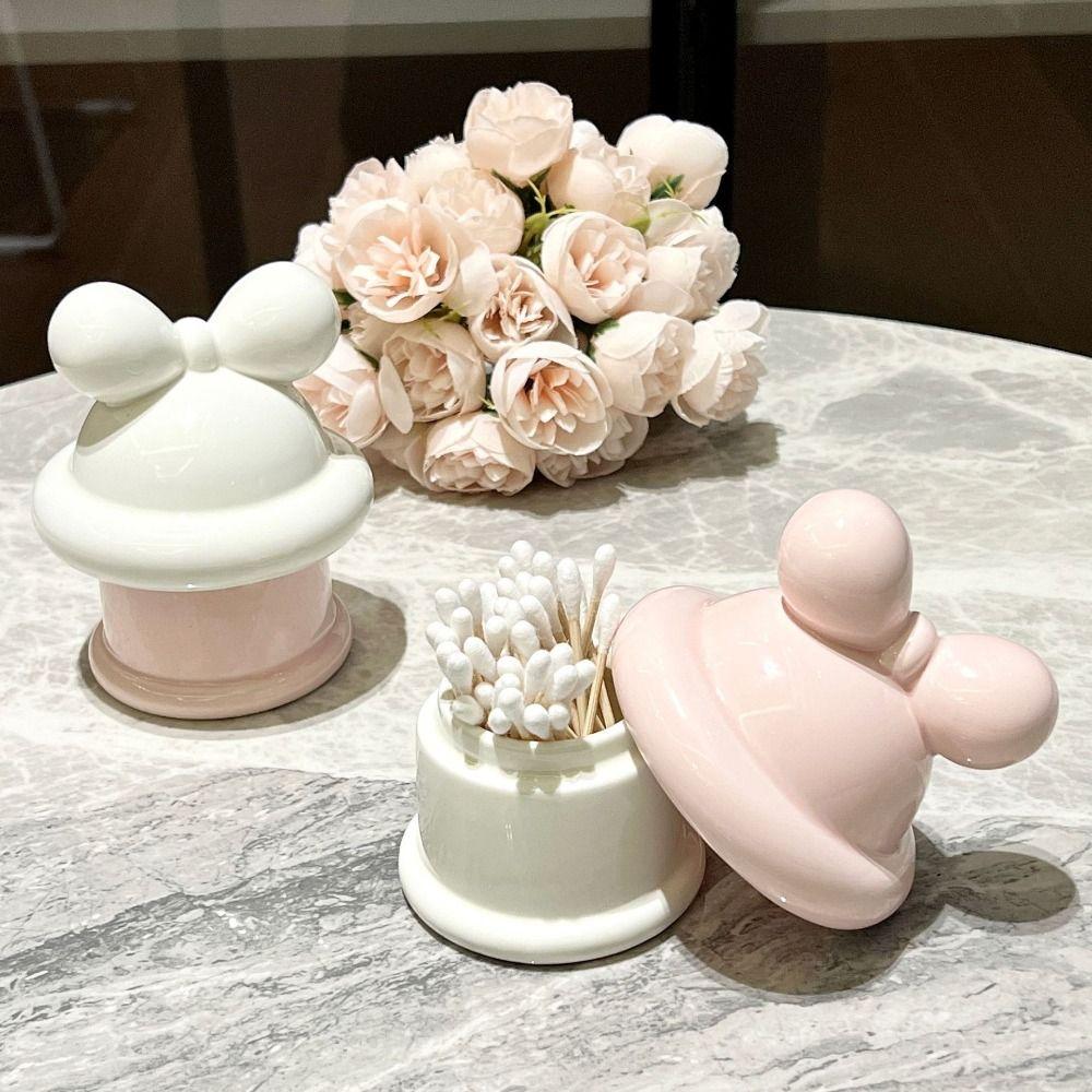 Creative Toothpick Box Ceramic Toothpick Dispenser Toothbridge Holder  Living Room