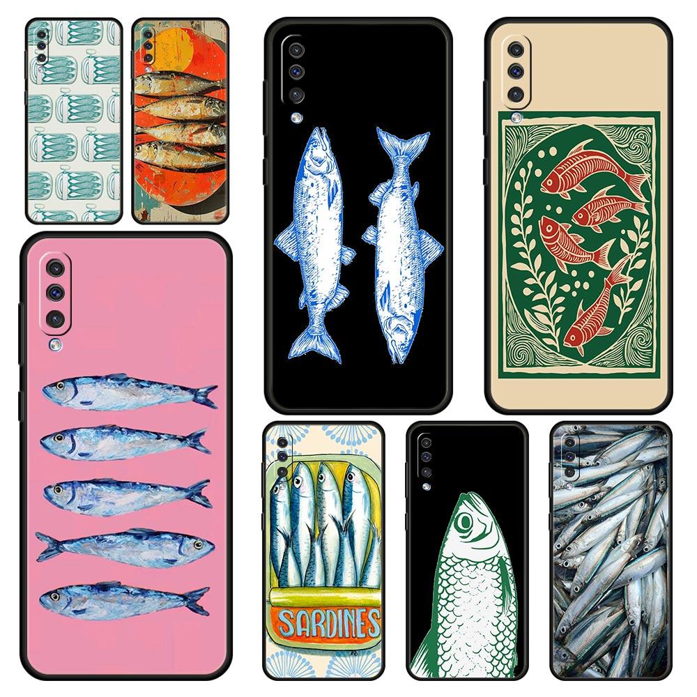 Sardines Canned Phone Case For Samsung A56 A36 A26 A24 A12 A14 A16 A50 A70 A20E A22 A30 A40 A34 A54 A42 A52 5G A04s A06 Cover