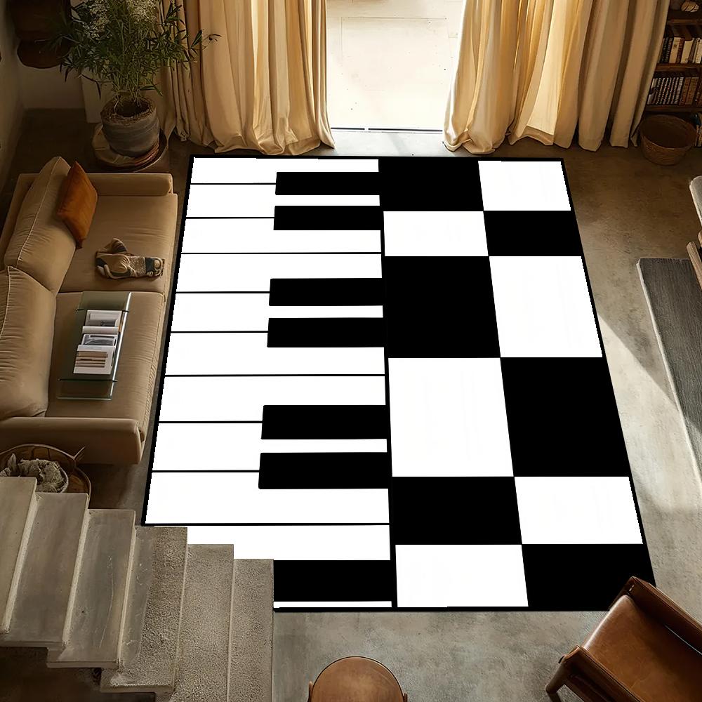 Door Mat Anti-Slip Kitchen Keys Bedroom Handmade Creative Tufted Piano Rug Carpet Living Room Funny Entrance Decoration