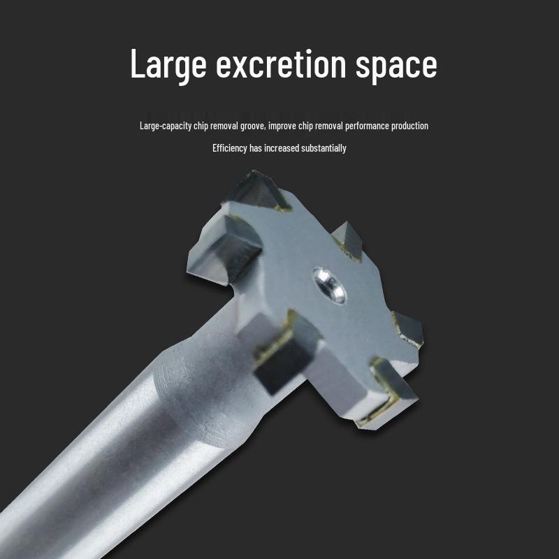 Carbide-Tipped Straight Shank T-Slot Cutter, Diameter 22-25mm (Sizes: 3X, 4X, 5X, 6X, 8X, 10X, 12X, 14X).