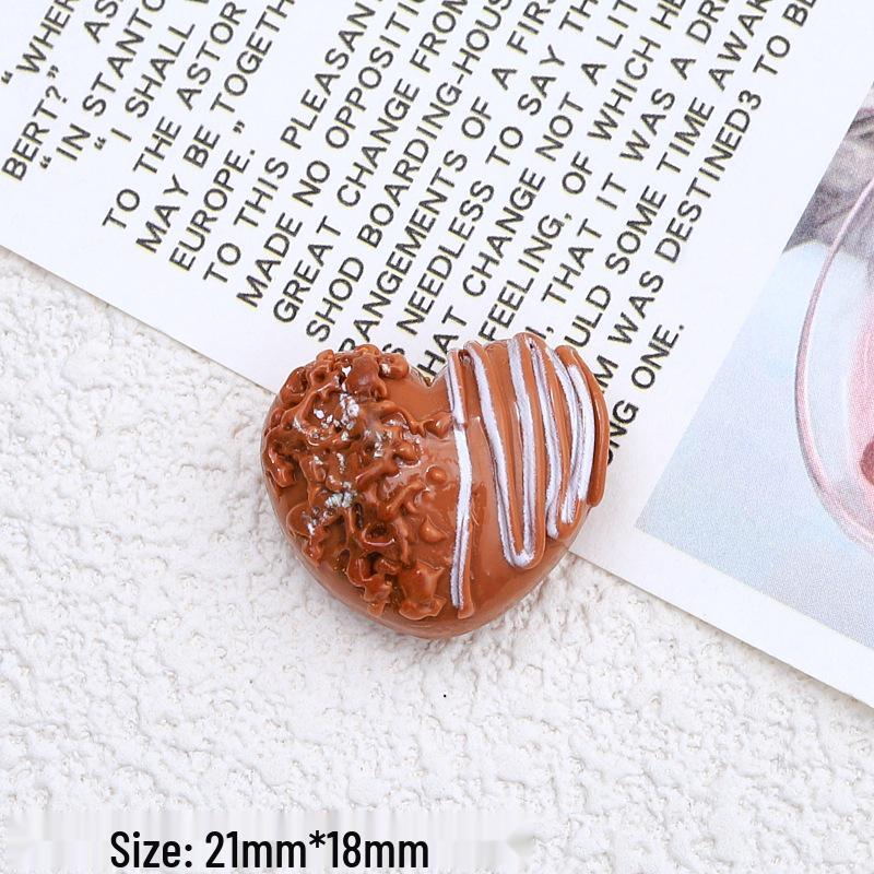 Cartoon Resin Chocolate Candy Hair Clip & Croc Charms DIY Ornaments