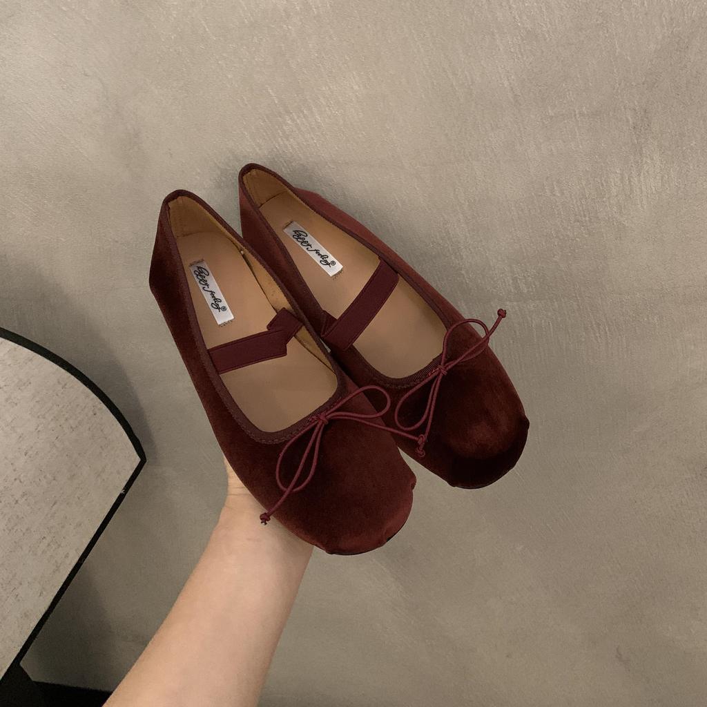 Fashion Bailamos Autumn Women Flats Fashion Bow-knot Round Toe Shallow Slip On Ladies Boat Shoes Soft Flat Heel Dress Ballerinas Shoes