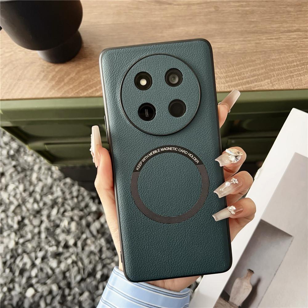 PU-Leder Kabelloses Laden Für Magnetische Hülle Für Honor X9C HonorX9C Magic7 Lite Magic7Lite G Weiche Rückabdeckung