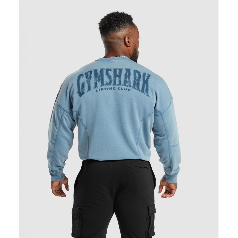

GYMSHARK Heritage Washed Crew Faded Blue A4A8F UCRT S