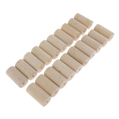 20 ks drevených korálkov valec nedokončená rúrka korálky DIY šperky remeslá 20 x 40 mm