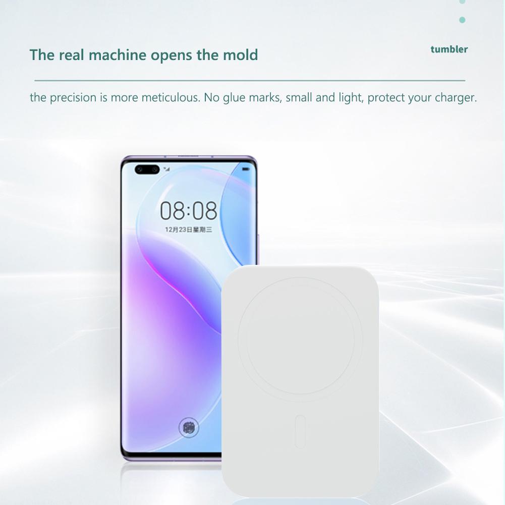 

Мягкий чехол для iPhone 12 Pro, магнитный чехол-аккумулятор для беспроводного зарядного устройства (белый)