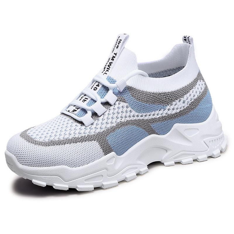 Shoes Women's Fashion Single Shoes Autumn New Casual Shoes Soft Sole Lightweight Dad Shoes Women's Shoes Flying Woven Breathable Mesh Shoes