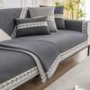 Short Plush Sofa Cover Embroidery Ribbon Slip Resistant Slipcover Seat European Couch Cover Sofa Towel For Living Room Decor