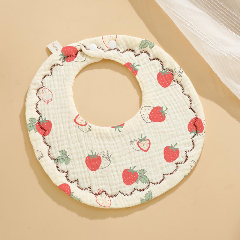Six-Layer Cotton Petal Bib for Newborns, Boys & Girls - Thin, Soft & Absorbent