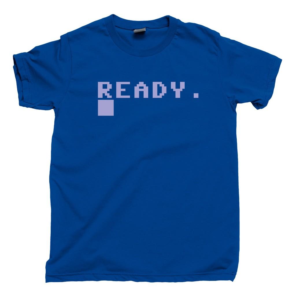 

Commodore 64 Ready Console Keyboard Disk Drive Start Screen Boot CPU Tee Unisex T-Shirt XXXXL