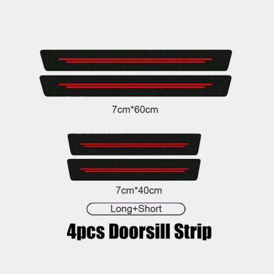 Olor Car Door Plate Sill Scuff Cover Anti-Scratch Sticker Protector Strip Trim
