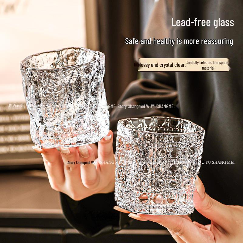 Niche Design Irregular Twist Whiskey Glass - High-End Slightly Intoxicated Beverage Cup