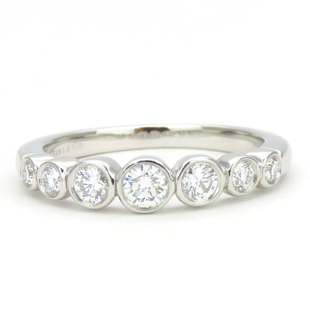 TIFFANY&Co. Ring Jazz Abgestuft EU#51 Pt950Platin/Diamant 4,4g Platin