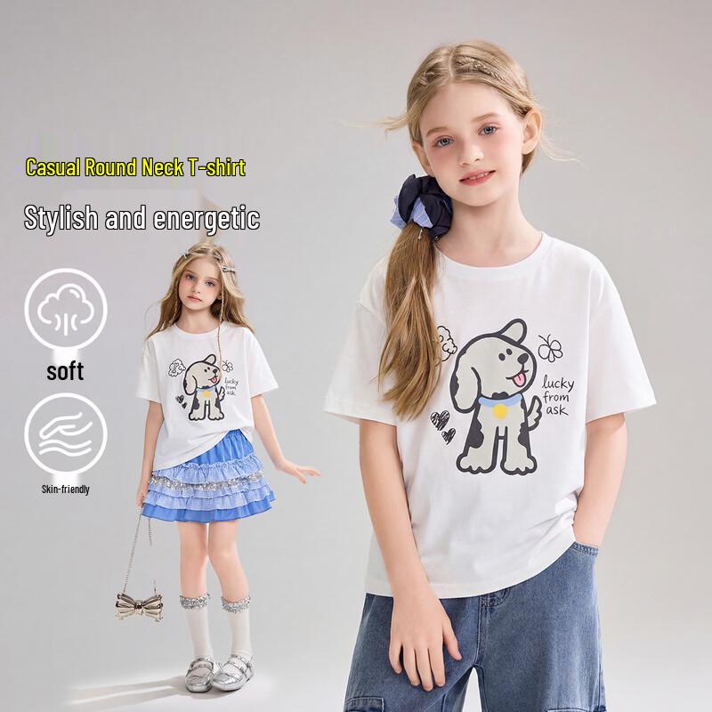 ASK JUNIOR Girls  Short Sleeve T-Shirt 150