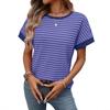 2026 Summer New Women's Casual Round Neck Patchwork Short Sleeve T-Shirt
