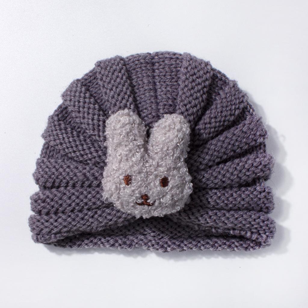 European & American Kids' Knit Wool Winter Hat - Cute Rabbit Cartoon Beanie