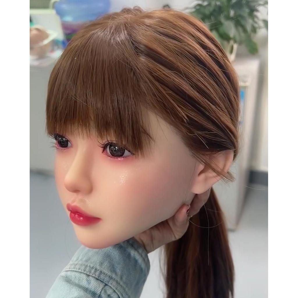 100% Silicone Head Standard Wig Suitable for 130-180CM Sex Doll Body 2 Connection Methods GJ-032