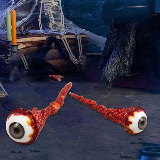 Halloweenská dekorace vytrženého očního jablka Strašidelné falešné oční bulvy s háčkem Gotická domácí dekorace pro halloweenskou akci/párty