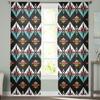 Traditional Aztec Pattern Sheer Curtains for Living Room Modern Voile Curtain Bedroom Tulle Curtains Window Drapes Decor