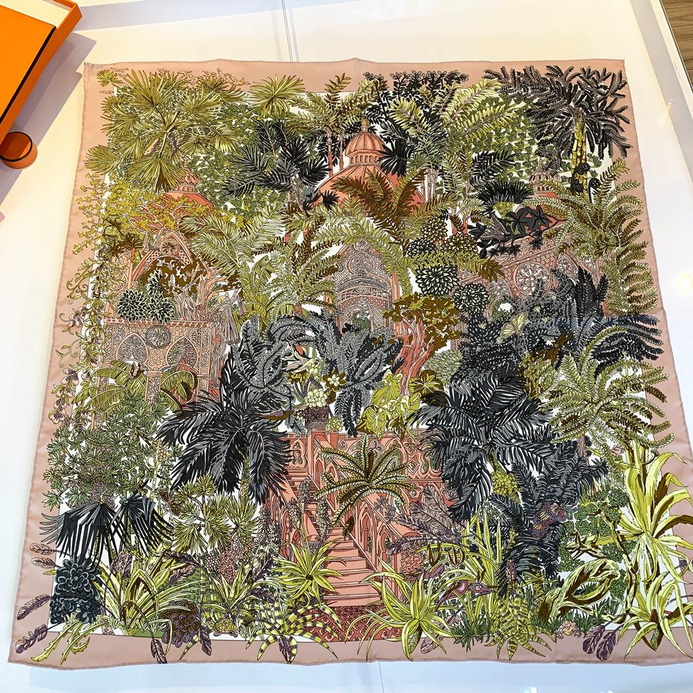 90cm Hot Luxury Brand Manual Hand Rolled Twill Silk Scarf Women Curled Square Scarves Echarpes Foulards Femme Wrap Bandana Hijab