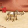 Aged Brass Elephant Ornament & Keychain: Attract Wealth, Fortune; Antique Bronze Tea Pet Decor