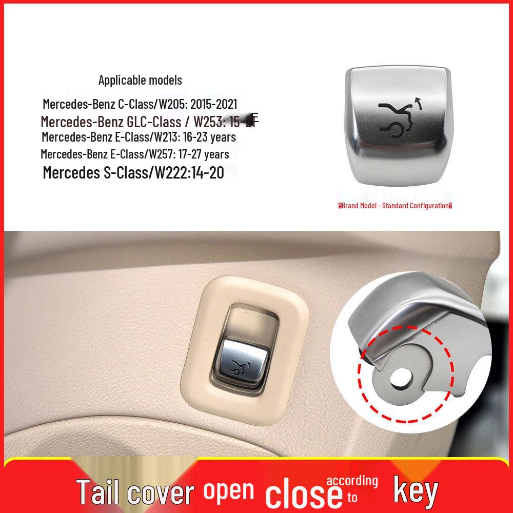 Compatible with Mercedes-Benz GLC W205, E-Class W213, and S-Class W222: Tailgate Switch, Electric Trunk Button, Luggage Compartment Switch.