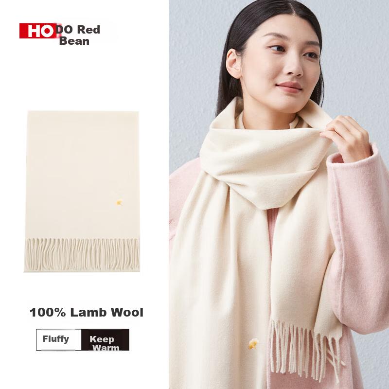 Hodo 100% Pure Wool Scarf for Women, Winter Warmness And Cold Protection Shawl, Gift for Girls, Mothers' Birthday Present In Gift Box