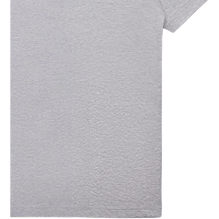 New Era SS24 Minimalist Letter Print Crew Neck Short Sleeve T-Shirt Men Tops Gray 14341317