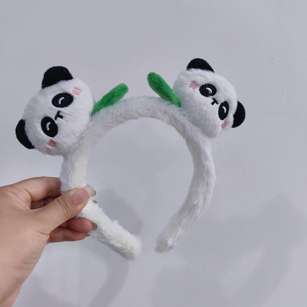Adorable 2026 Panda Hair Accessory: Cute Round Headband & Funny Clip for Girly Wash Face Routine