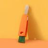3 in 1 Feeding Bottle Brush Carrot Cleaning Brush Cute Portable Fashion Baby Bottles Cap Grooved Cup Cover Brush Mini Multifunctional  Accessories