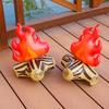 2Pcs Inflatable Fake Campfire Props Camping Party Scene Decoration Inflatable Bonfire Firewood Ornament Campfire Model Toy for Kids Boys Girls