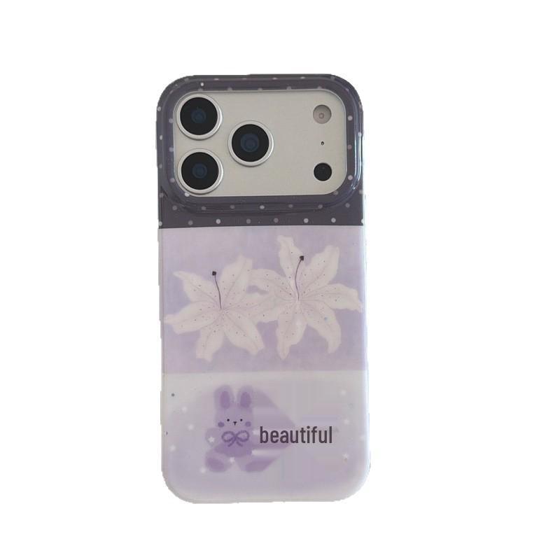

Cute Purple Bear Rabbit Apple Phone Case for 17/16/15/14 Pro/Max Apple 16 Pro Max
